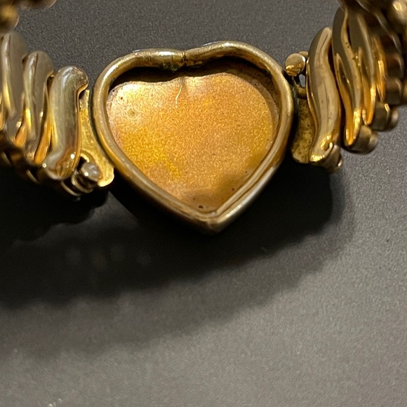 Vintage Victoria made in USA Gold Filled Locket Sweetheart Bracelet - Picture 3 of 10
